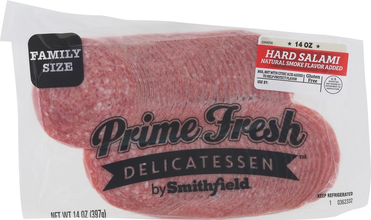 slide 6 of 14, Prime Fresh Delicatessen Smithfield Prime Fresh Hard Salami, 14 oz, 14 oz