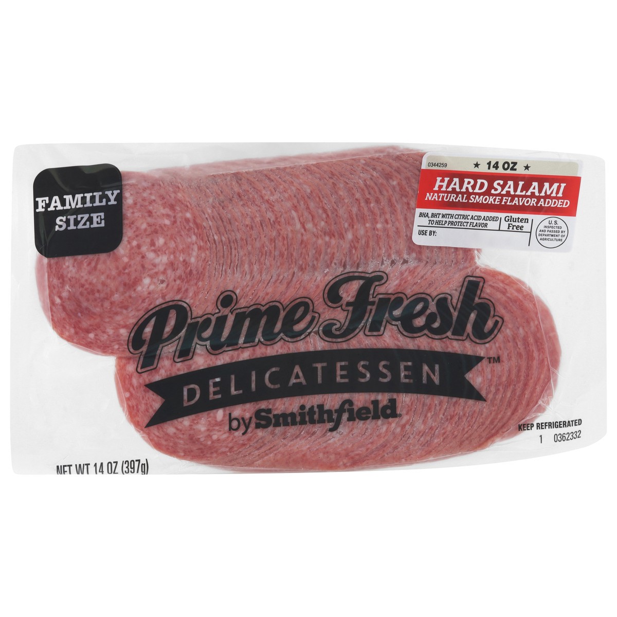 slide 3 of 14, Prime Fresh Delicatessen Smithfield Prime Fresh Hard Salami, 14 oz, 14 oz