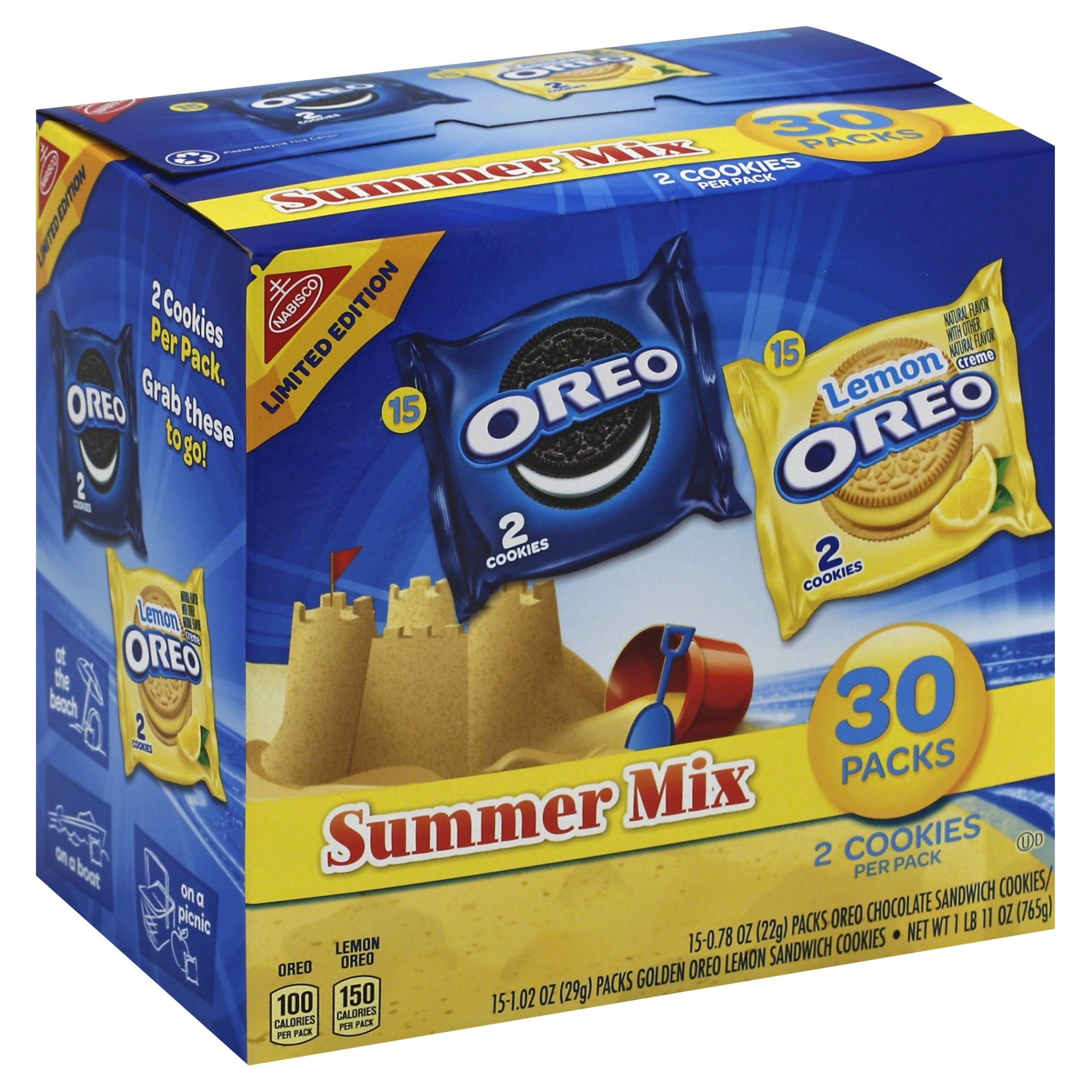 slide 1 of 8, Oreo Cookies, Summer Mix, 30 ct