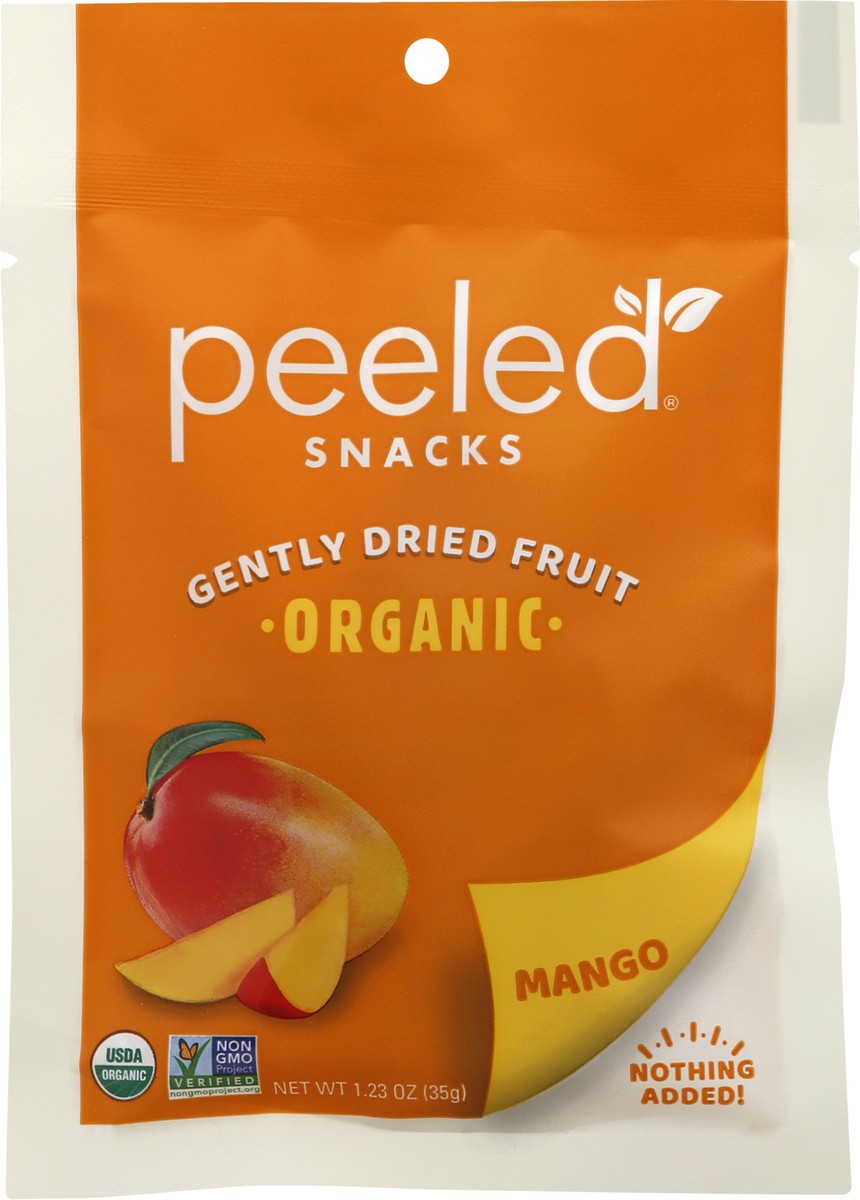 slide 7 of 8, Peeled Snacks Dried Fruit, Organic, Mango, 1.23 oz