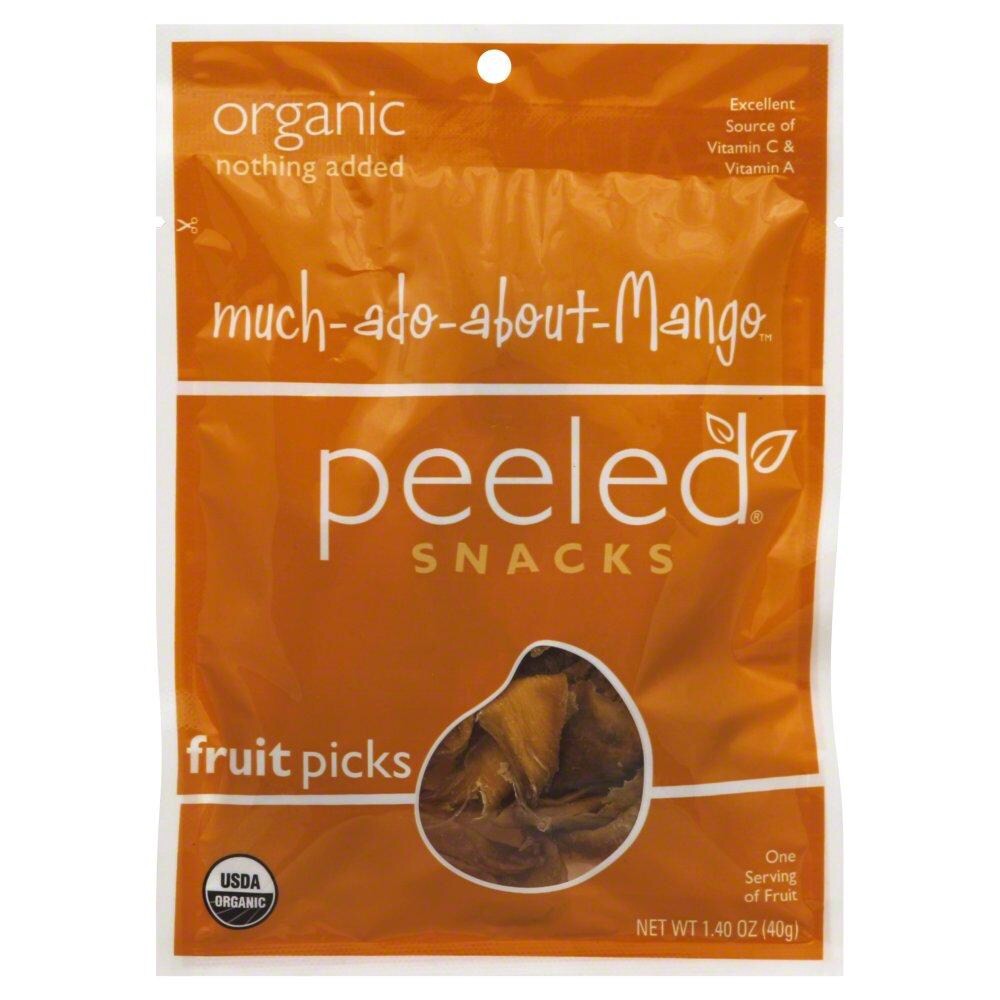 slide 1 of 8, Peeled Snacks Dried Fruit, Organic, Mango, 1.23 oz