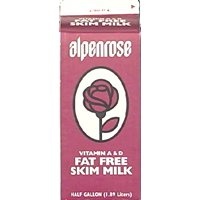 slide 1 of 1, Alpenrose Milk Fat Free - Half Gallon, 1 ct