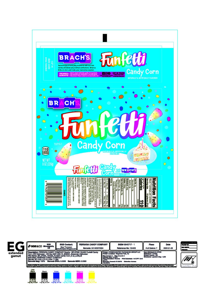 slide 6 of 13, Brach's 07033 154423 Funfetti Candy Corn Halloween 8 oz, 8 oz