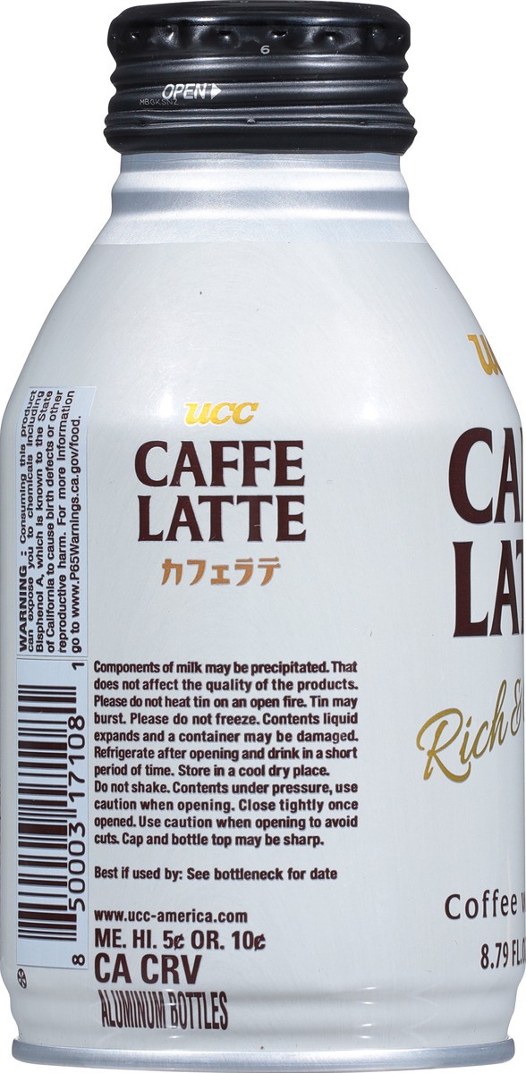slide 4 of 13, UCC Rich & Creamy Caffe Latte 8.79 fl oz, 8.79 fl oz