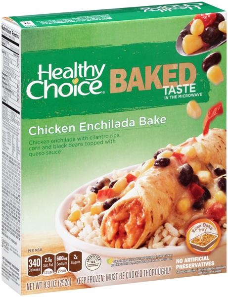slide 1 of 1, Healthy Choice Baked Chicken Enchilada Bake, 8.9 oz