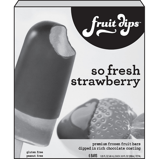 slide 8 of 8, Fruit Dips So Fresh Strawberry Premium Frozen Fruit Bars, 9.9 oz