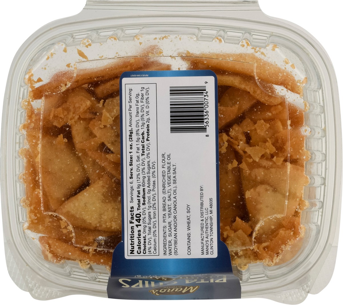 slide 2 of 14, Manos Authentic Pita Chips Light 6 Oz, 6 oz