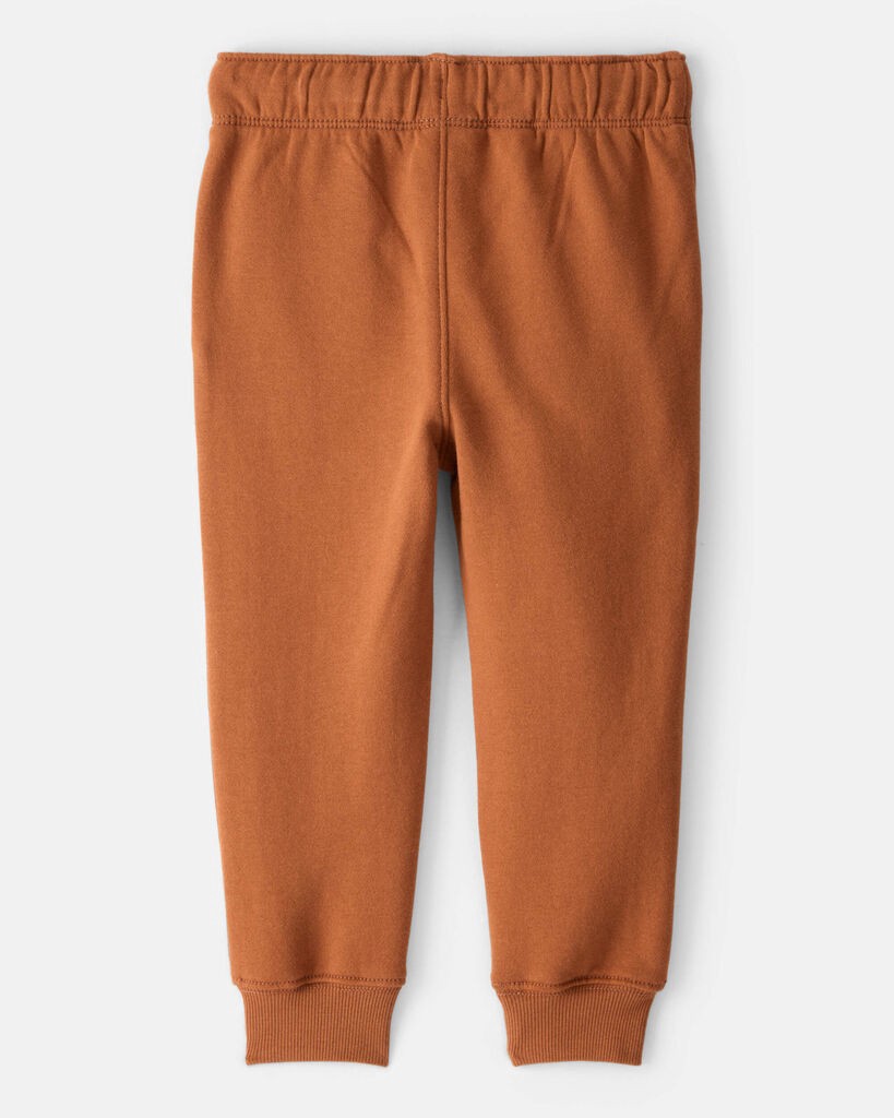 slide 2 of 3, Carter's Carters Toddler Boy Solid Fleece Cotton Jogger - Brown Brown 4T, 1 ct