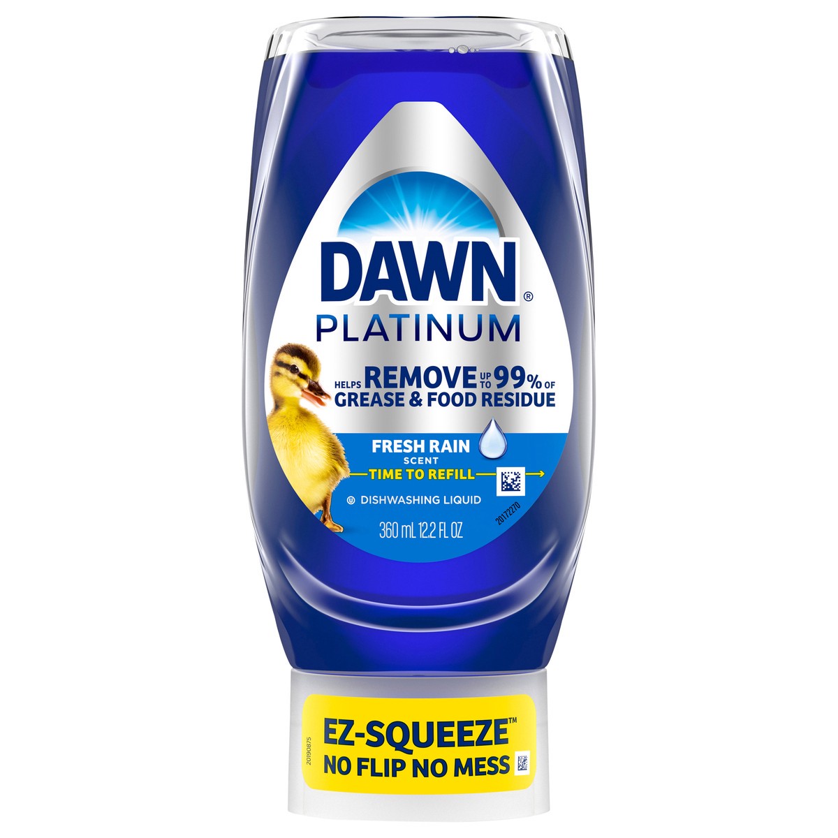 slide 1 of 3, Dawn Platinum EZ-Squeeze Dish Soap Liquid, Dishwashing Liquid, Grease Removal, Fresh Rain, 12.2oz, 12.2 fl oz