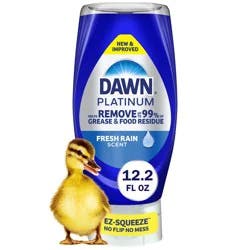 Dawn Platinum EZ-Squeeze Dish Soap Liquid, Dishwashing Liquid, Grease Removal, Fresh Rain, 12.2oz