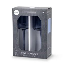 Core Home Wine Glasses - Blue