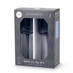Core Home Wine Glasses - Blue