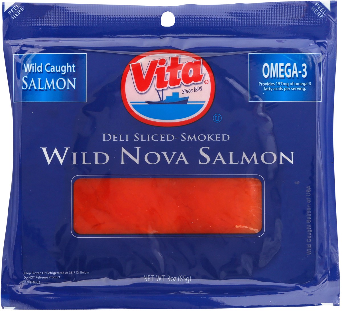 slide 1 of 13, Vita Deli Sliced-Smoked Wild Nova Salmon 3 oz, 3 oz