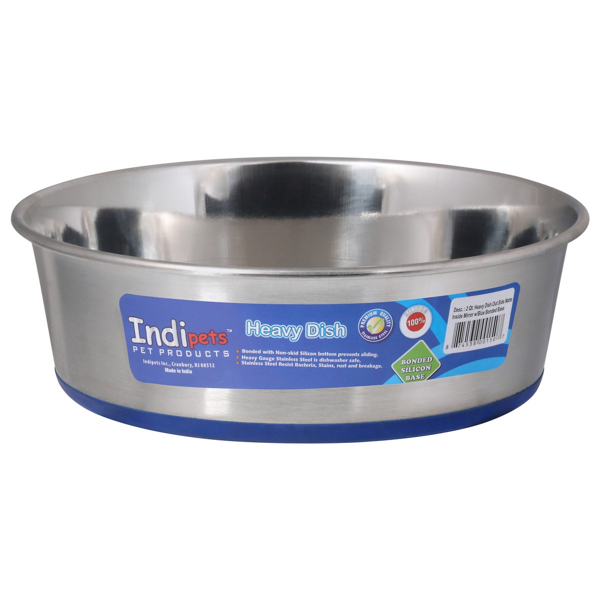 slide 2 of 11, Indipets 2 Quart Outside Matte Heavy Dish 1 ea, 1 ct