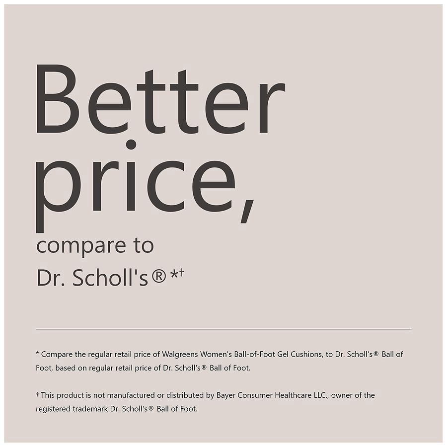 slide 4 of 5, Walgreens Ball of Foot Gel Cushions, 1 pair