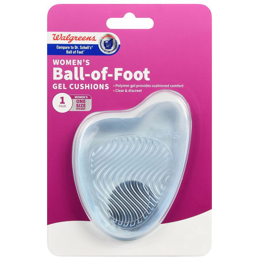 slide 1 of 5, Walgreens Ball of Foot Gel Cushions, 1 pair