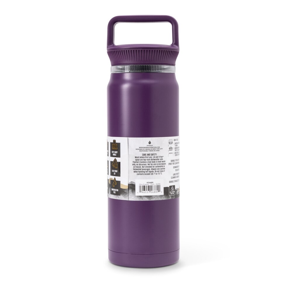 slide 2 of 4, Manna™ Everett™ Stainless Steel Water Bottle - Purple, 32 oz