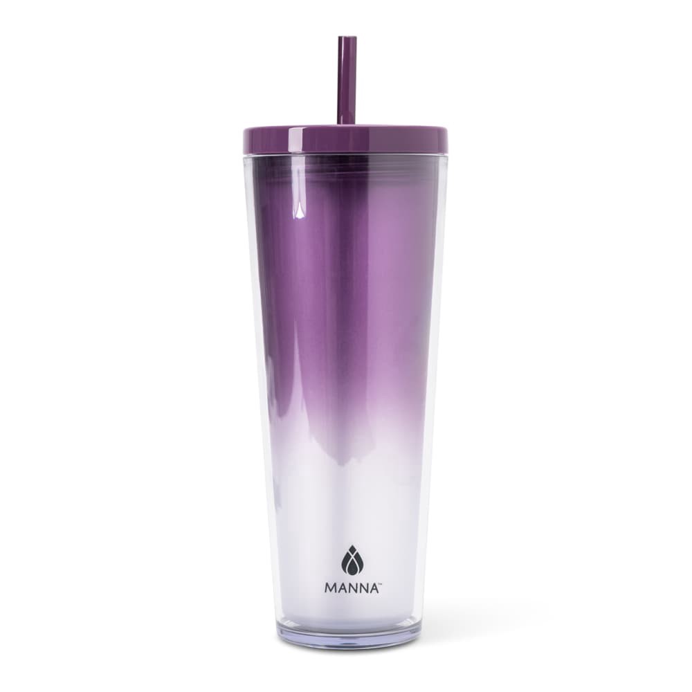 slide 2 of 3, Manna™ Axel™ Plastic Tumbler & Straw Set - Purple, 24 oz