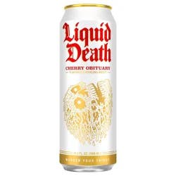 Liquid Death, Cherry Obituary, Cherry-Flavored Sparkling Water