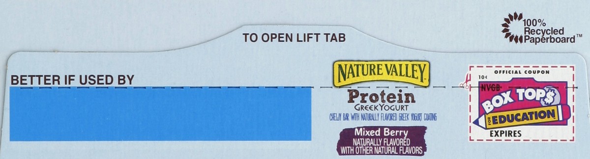 slide 2 of 6, Nature Valley Greek Yogurt Mixed Berry Protein Bars, 5 ct; 1.42 oz