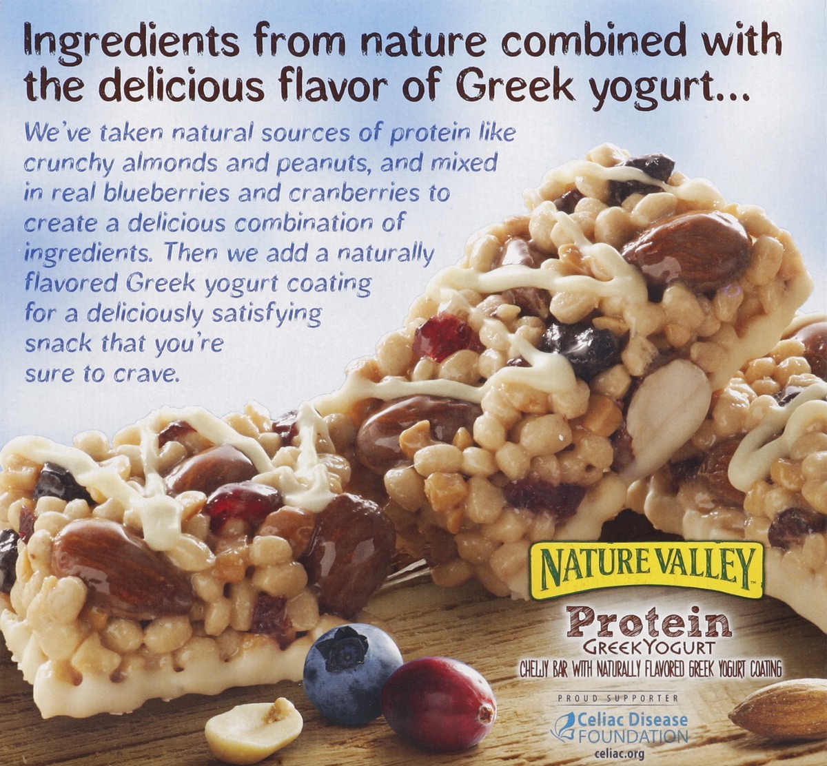 slide 6 of 6, Nature Valley Greek Yogurt Mixed Berry Protein Bars, 5 ct; 1.42 oz