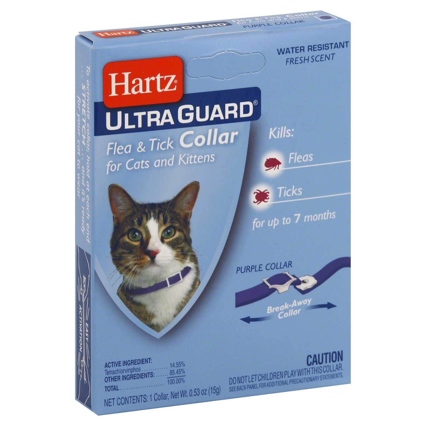slide 1 of 1, Hartz Ultraguard Flea and Tick Collar for Cats, 1 ct