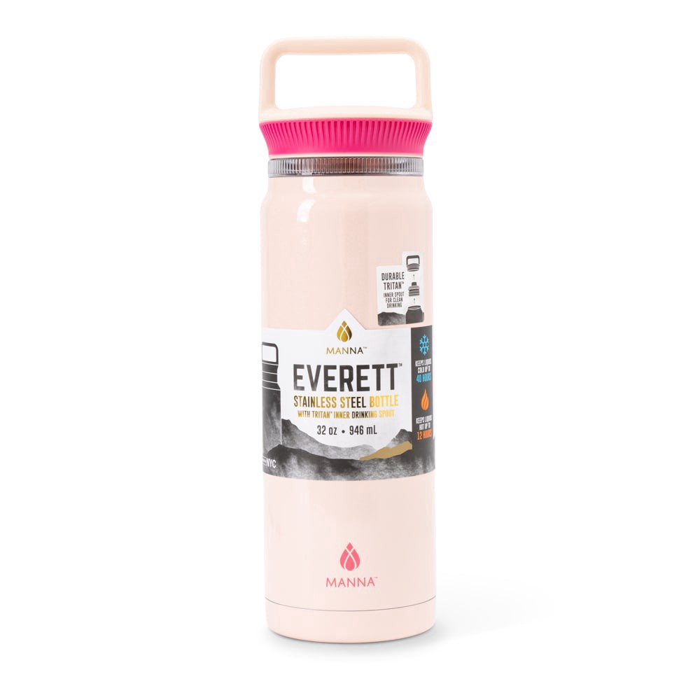 slide 4 of 4, Manna™ Everett™ Stainless Steel Water Bottle - Pink Ombre, 32 oz
