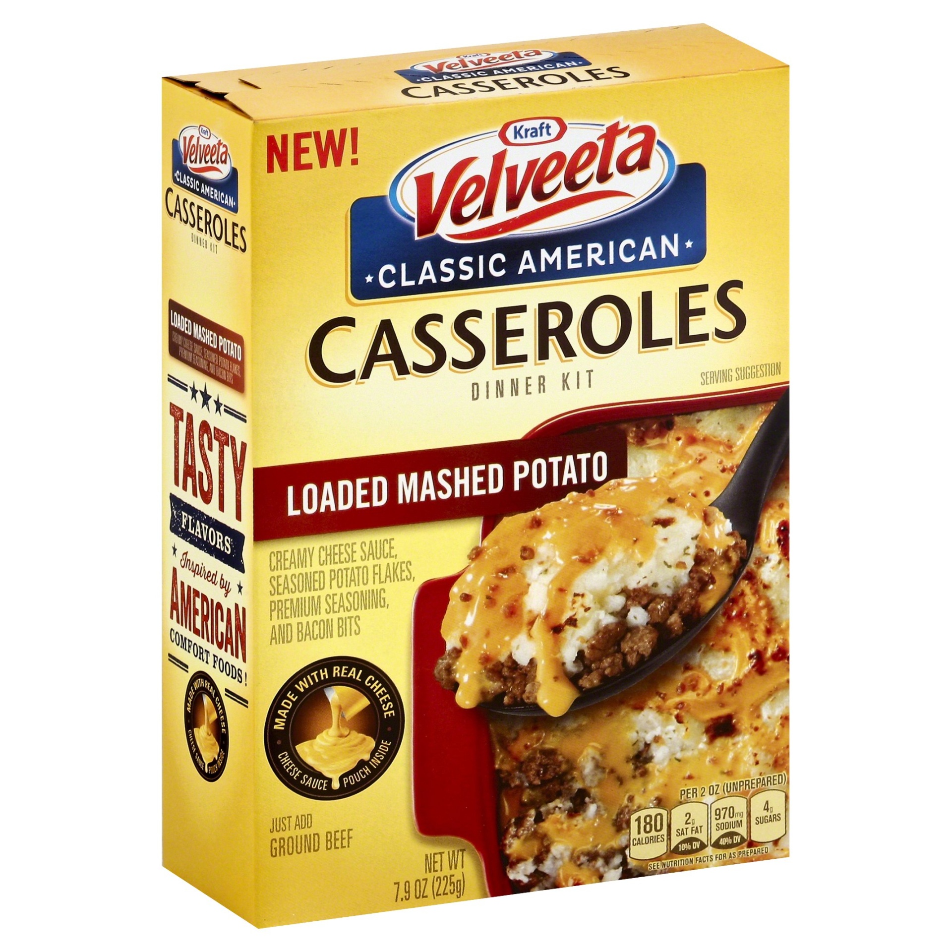 slide 1 of 8, Velveeta Casseroles Dinner Kit, Loaded Mashed Potato, 7.9 oz