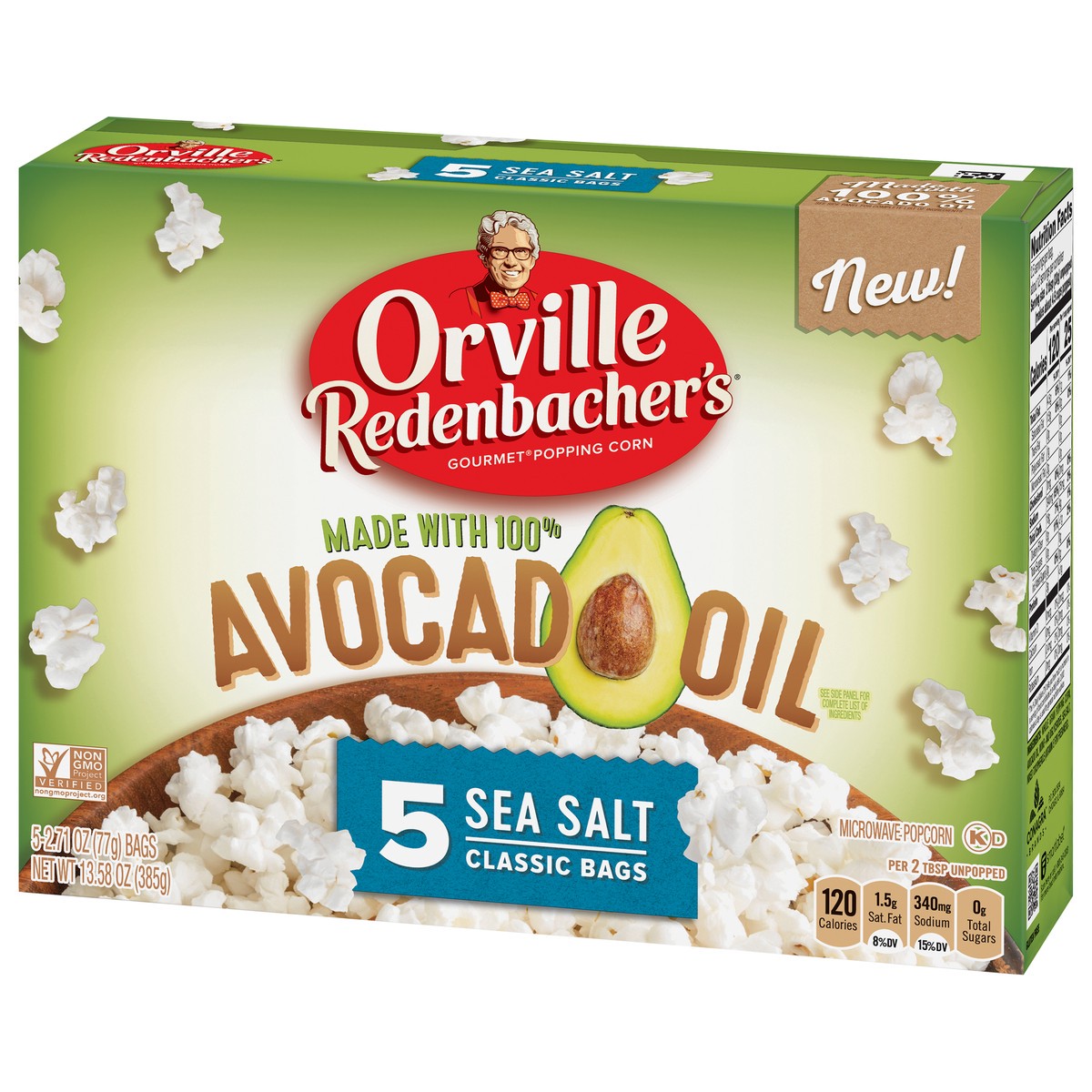 slide 2 of 14, Orville Redenbacher's Gourmet Classic Bags Sea Salt Popping Corn Bag 5 ea, 5 ct