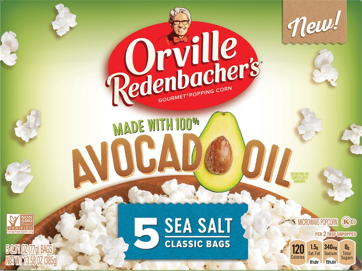 slide 12 of 14, Orville Redenbacher's Gourmet Classic Bags Sea Salt Popping Corn Bag 5 ea, 5 ct