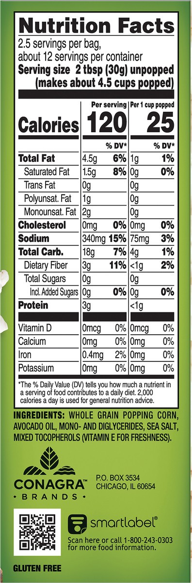 slide 6 of 14, Orville Redenbacher's Gourmet Classic Bags Sea Salt Popping Corn Bag 5 ea, 5 ct