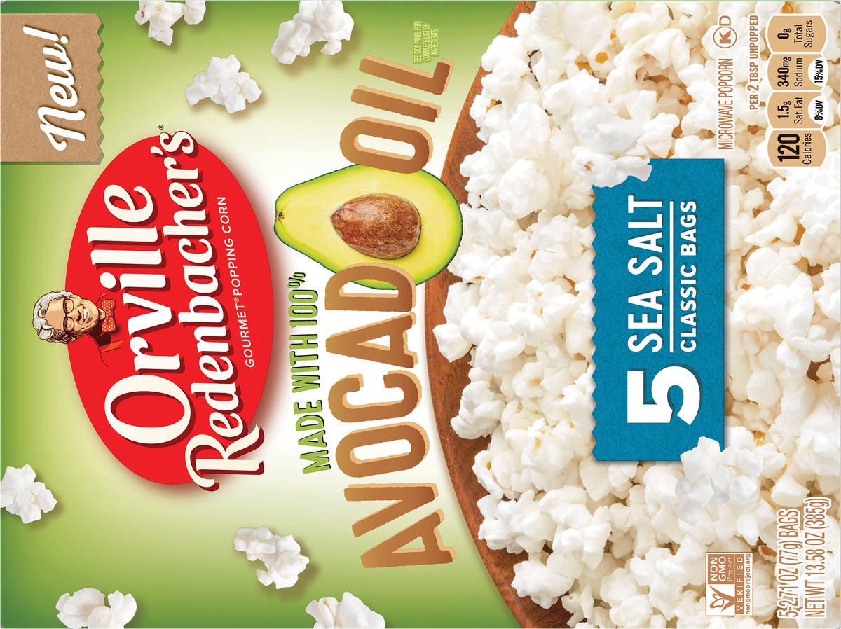 slide 9 of 14, Orville Redenbacher's Gourmet Classic Bags Sea Salt Popping Corn Bag 5 ea, 5 ct