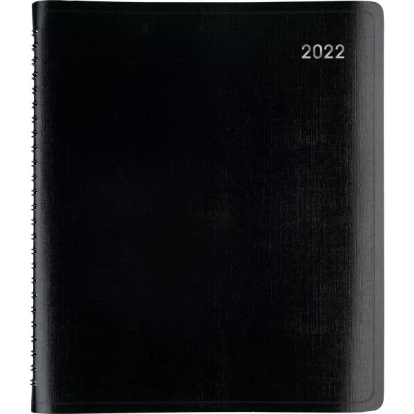 slide 1 of 3, Office Depot Brand Weekly/Monthly Appointment Book, 7'' X 8-3/4'', Black, January To December 2022, Od711600, 7 in