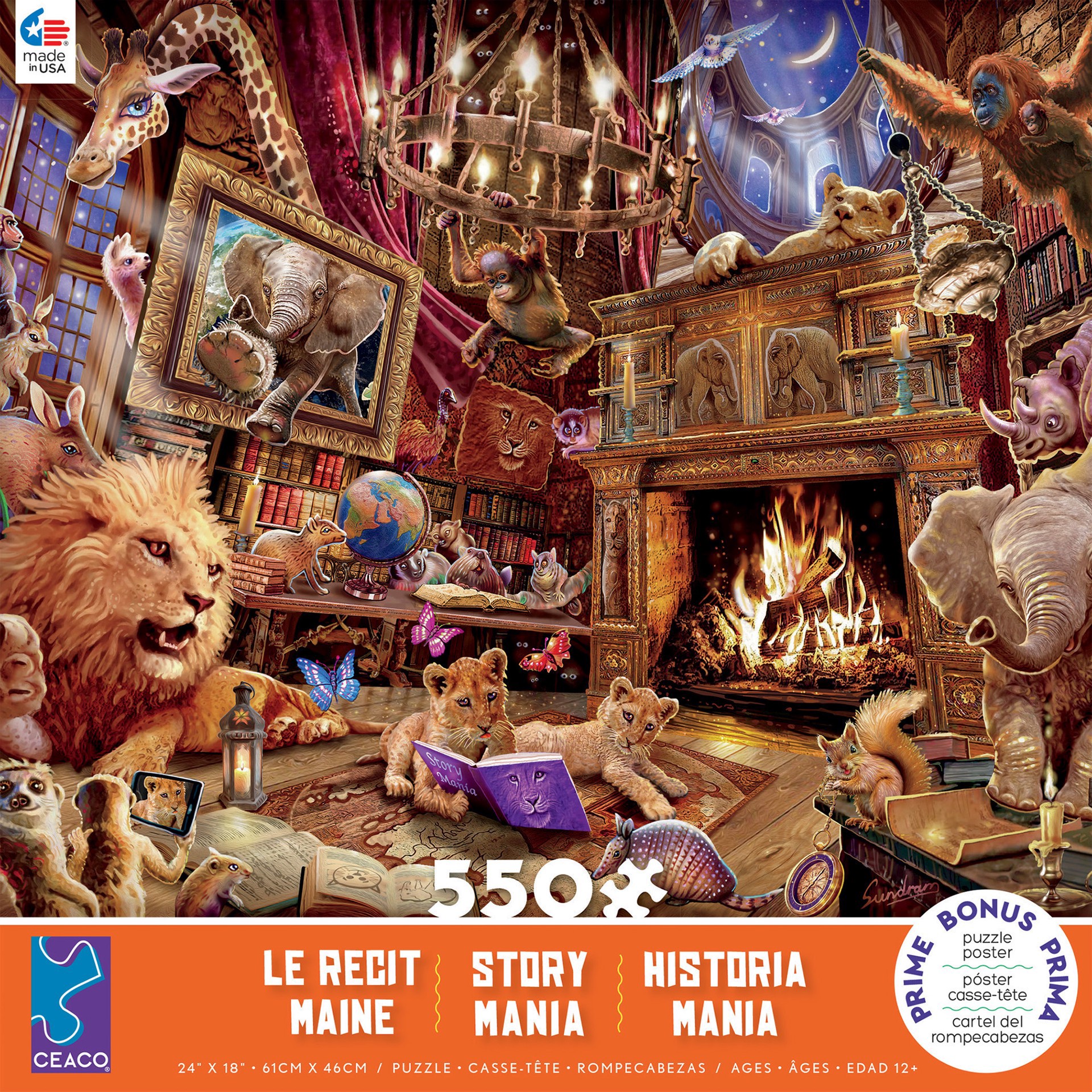 slide 12 of 13, Ceaco Assorted Ceaco Paws Gone Wild 550 Piece Jigsaw Puzzle, 550 ct