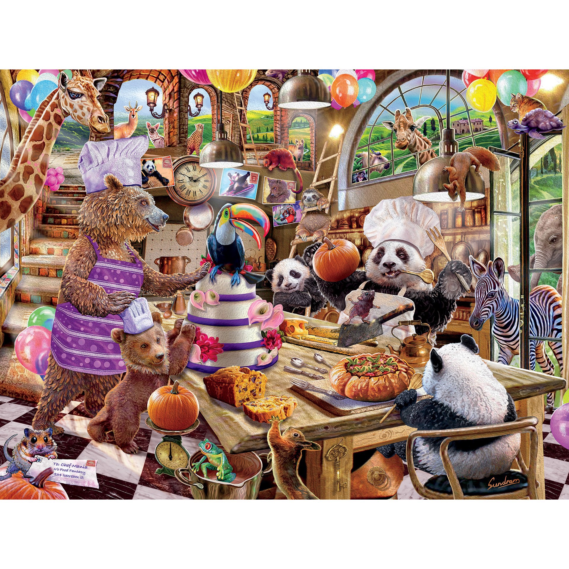 slide 8 of 13, Ceaco Assorted Ceaco Paws Gone Wild 550 Piece Jigsaw Puzzle, 550 ct