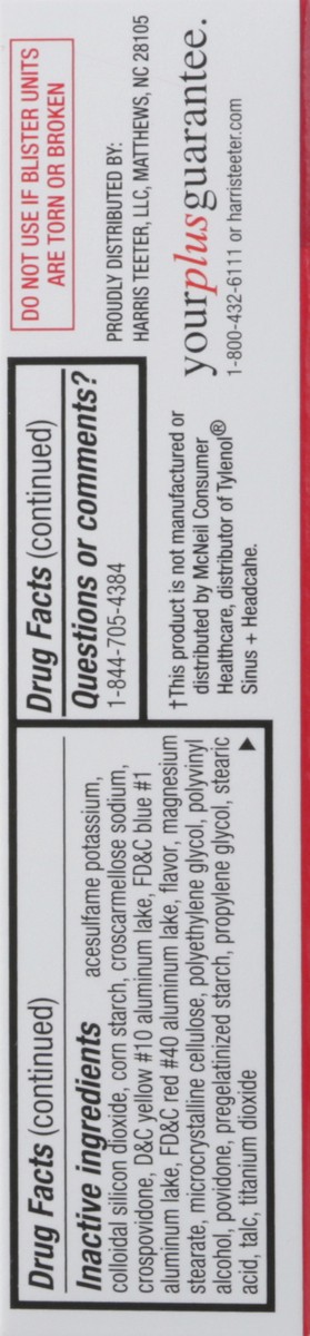 slide 8 of 9, Harris Teeter Non-Drowsy Daytime Sinus + Headache 24 Caplets, 24 ct