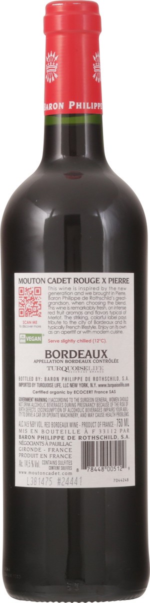slide 7 of 13, Mouton Cadet Organic Pierre Red, 750 ml