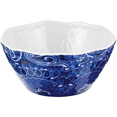 slide 1 of 1, Haven & Key Blue Bandana Summer Melamine Bowl, 6 in