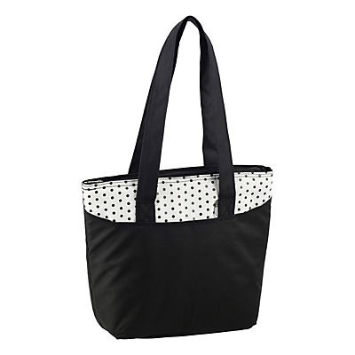 slide 1 of 1, Subzero Black Polka Dot Lunch Tote, 1 ct