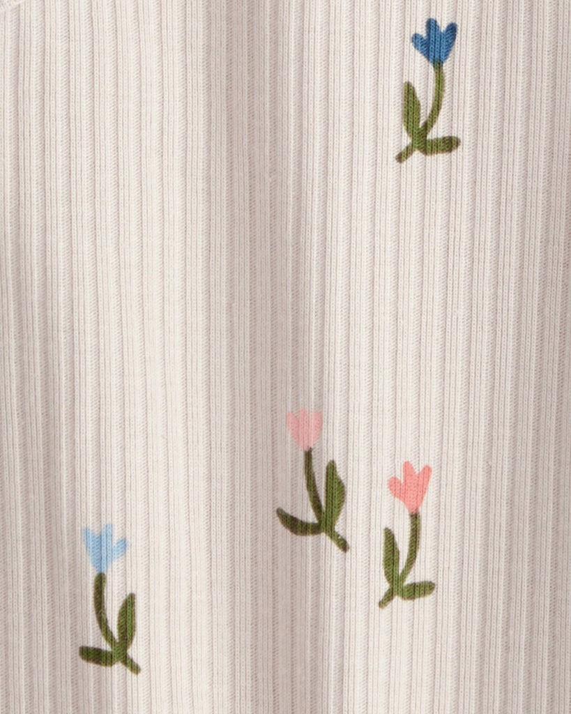 slide 2 of 2, Carter's Baby Girl 2-Piece Floral Bodysuit & Pant Set - Brown Beige 24M, 2 pc