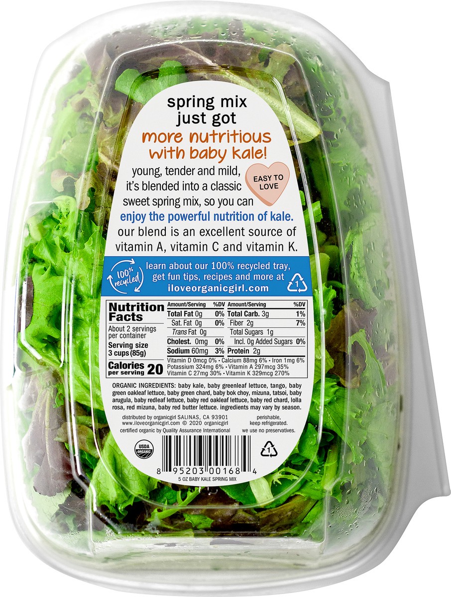 slide 2 of 3, Organic Girl Baby Kale Spring Mix, 5 oz