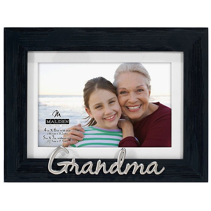 slide 1 of 1, Malden Grandma Matted Photo Frame - Grey, 4 in x 6 in