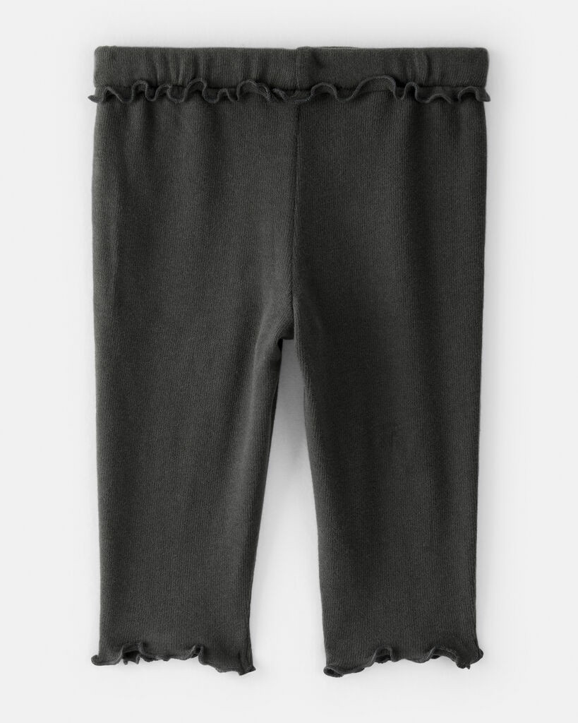 slide 3 of 3, Carter's Baby Girl Flutter-Waist Pants - Black Black 9M, 1 ct