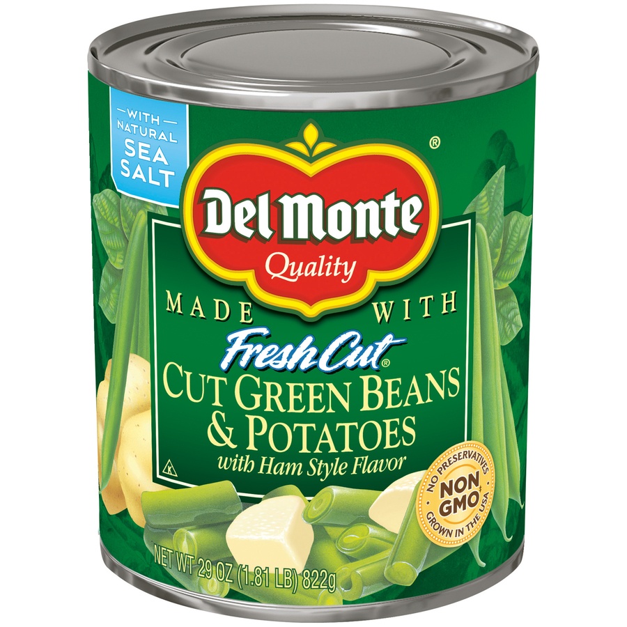 slide 1 of 3, Del Monte Green Beans and Potatoes, 29 oz