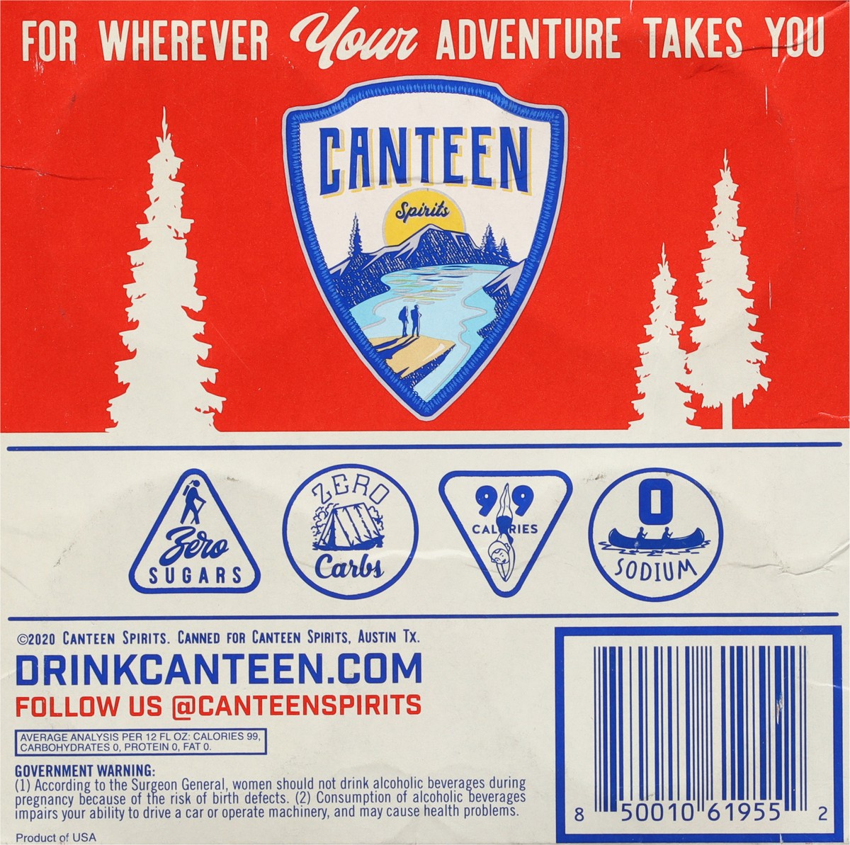 slide 6 of 9, Canteen Spirits Vodka Soda, Strawberry 4Pk, 4 ct; 12 oz