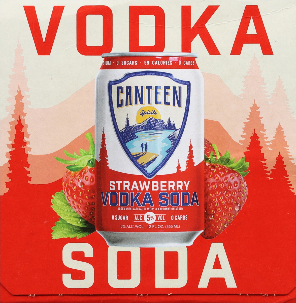slide 3 of 9, Canteen Spirits Vodka Soda, Strawberry 4Pk, 4 ct; 12 oz