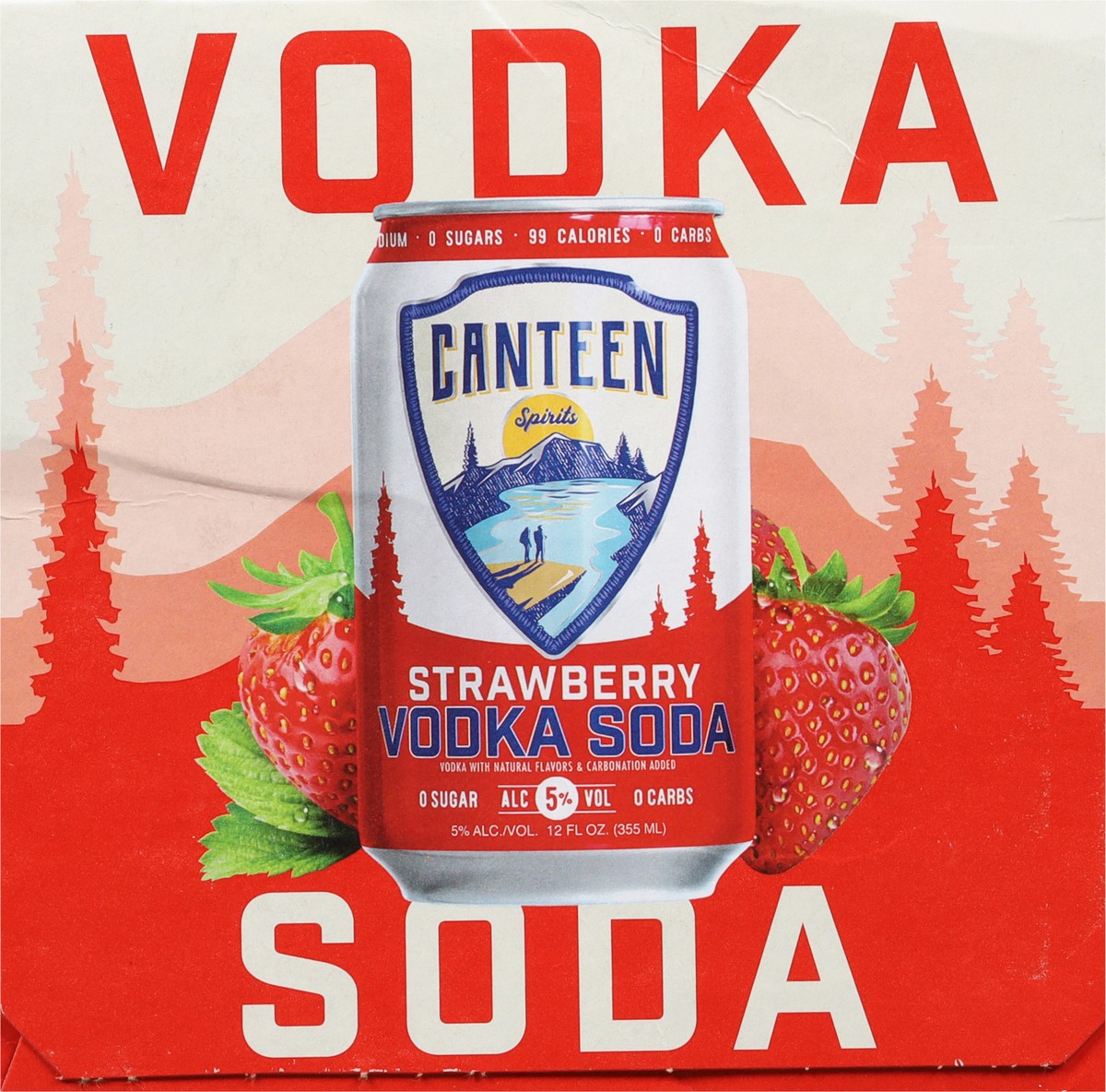 slide 4 of 9, Canteen Spirits Vodka Soda, Strawberry 4Pk, 4 ct; 12 oz