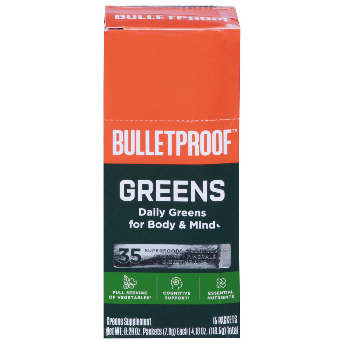 slide 4 of 14, Bulletproof Body & Mind Greens Supplement 15 - 0.28 oz Packets, 15 ct
