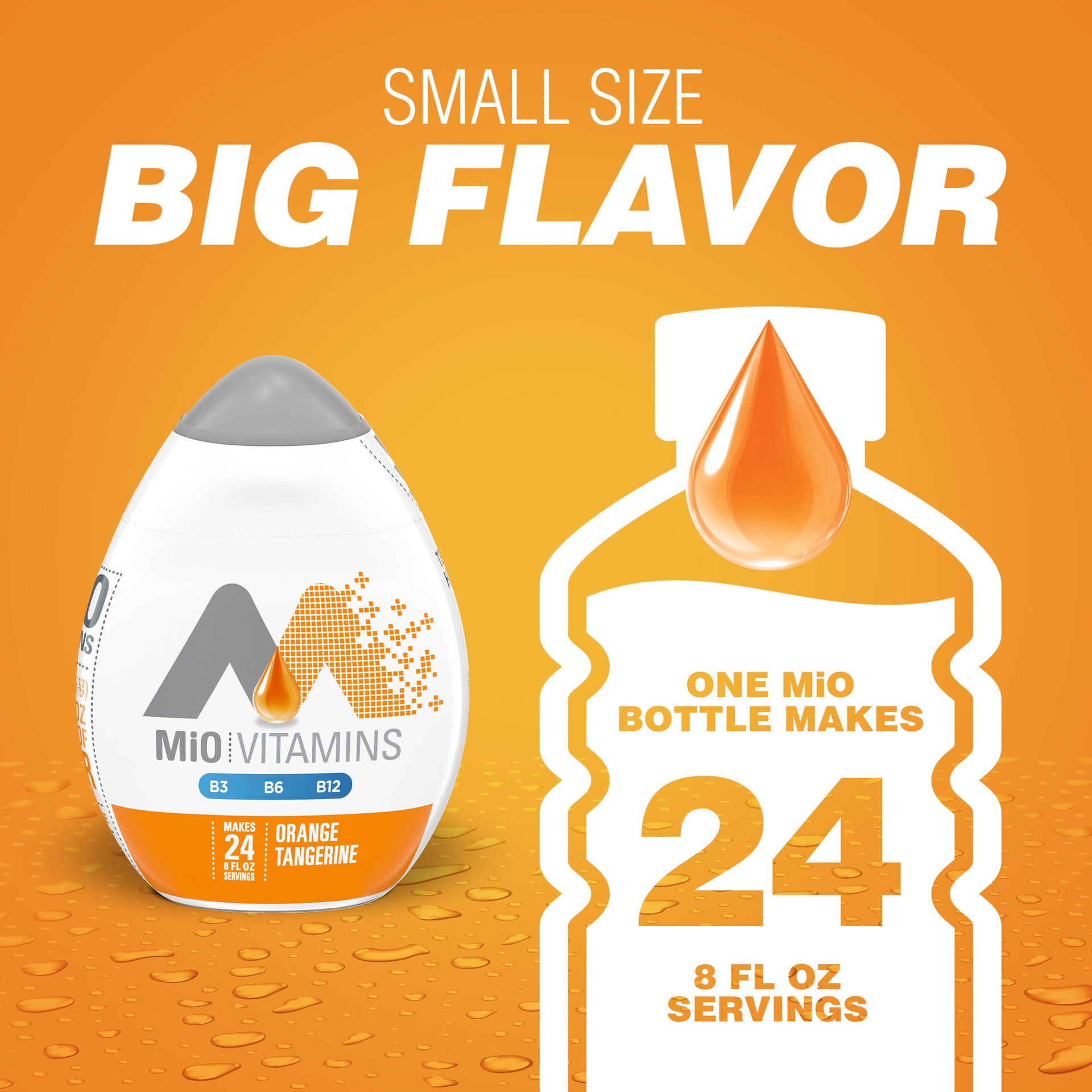 slide 4 of 5, MiO Vitamins Orange Tangerine Naturally Flavored with other natural Liquid Water Enhancer Drink Mix Bottle, 1.62 fl oz