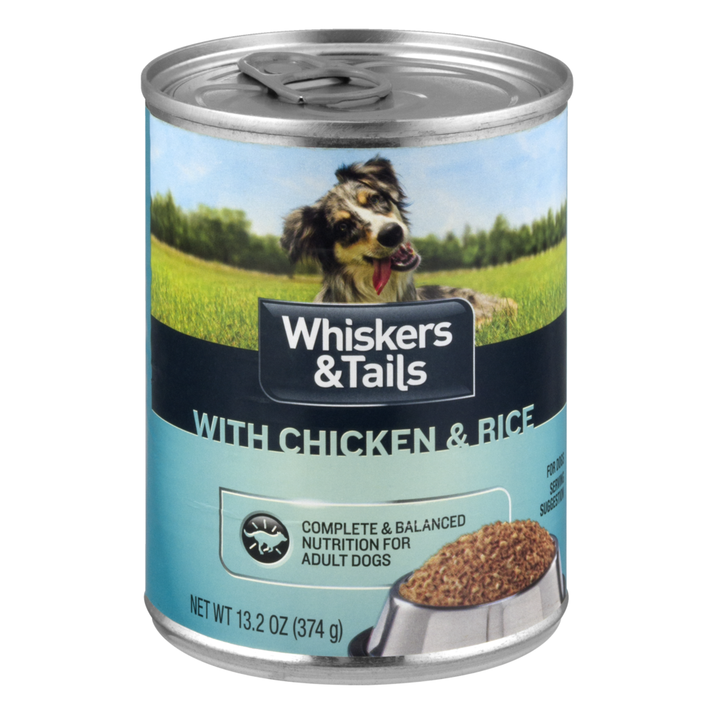 slide 1 of 1, Whiskers & Tails with Chicken & Rice for Dogs, 13.2 oz